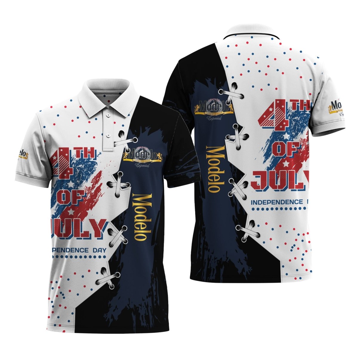 Modelo Celebrates The 4th Of July Polo Shirt - Flexiquor.com