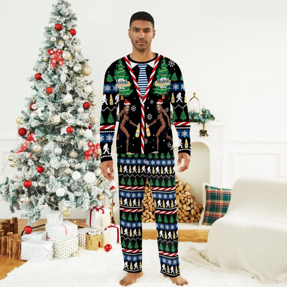 Modelo Christmas Bigfoot Family Pajamas Set - Flexiquor.com