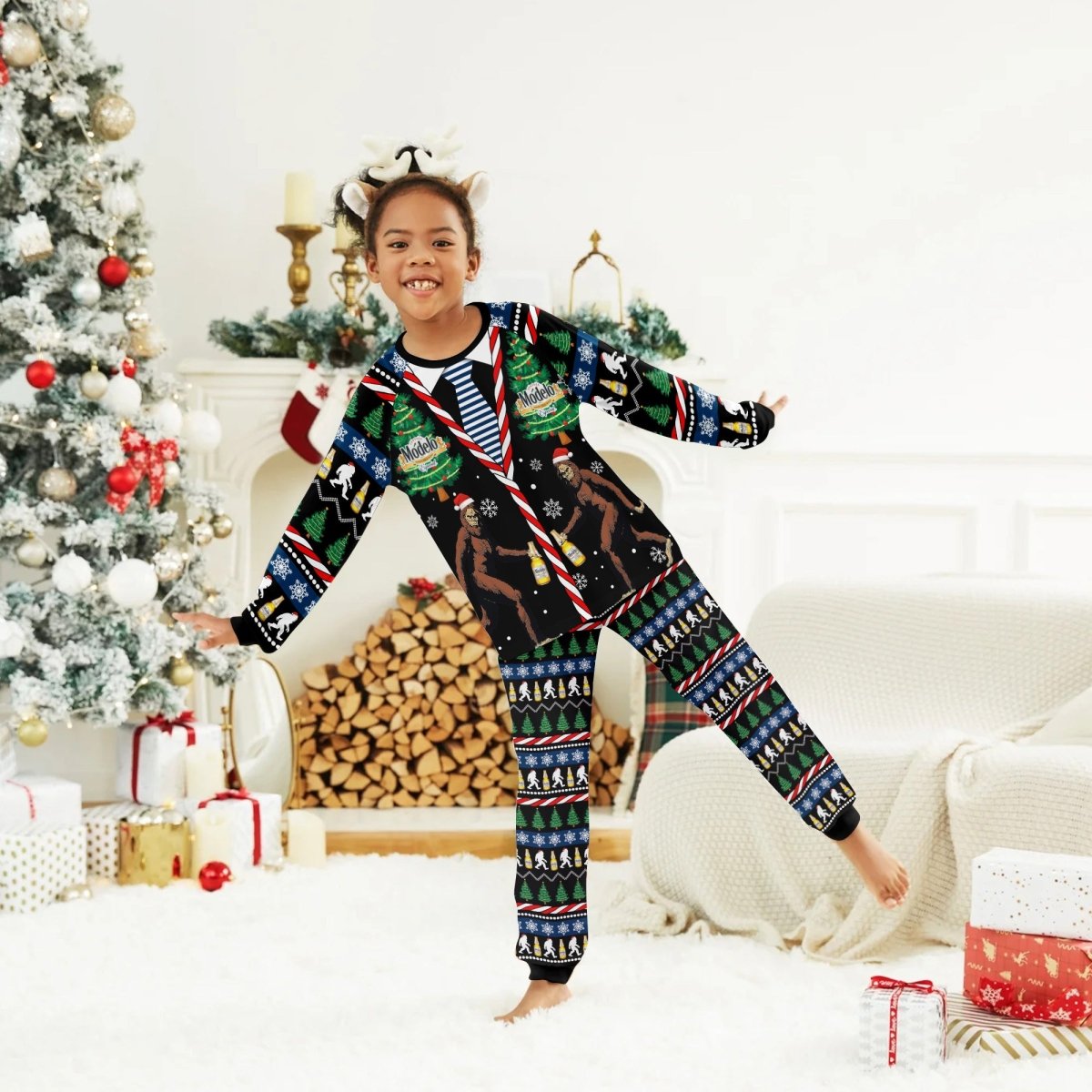 Modelo Christmas Bigfoot Family Pajamas Set - Flexiquor.com