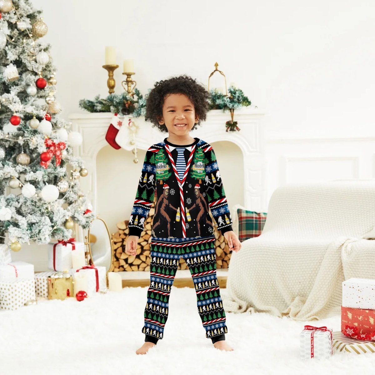 Modelo Christmas Bigfoot Family Pajamas Set - Flexiquor.com