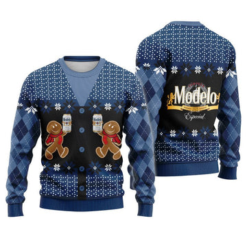 Modelo Christmas Gingerbread Ugly Sweater - Flexiquor.com