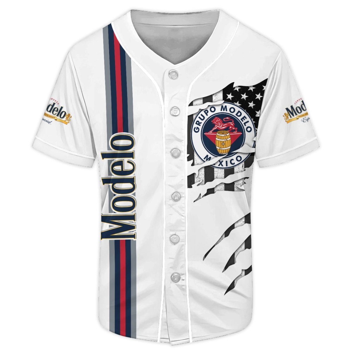 Modelo Claw Scratches Baseball Jersey - Flexiquor.com