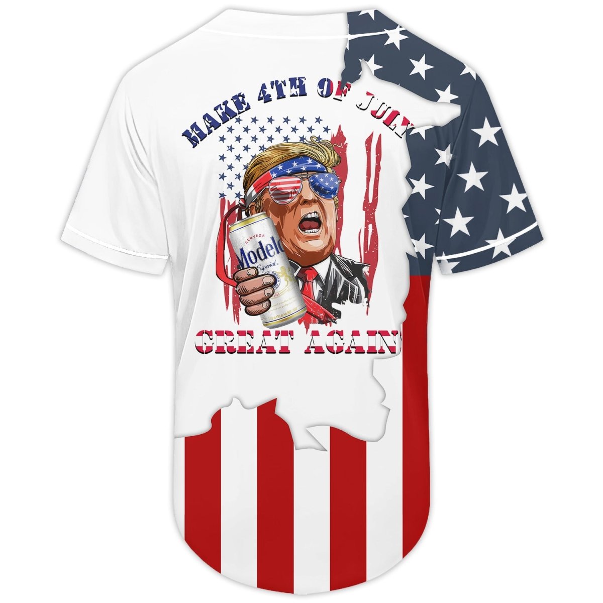 Modelo Donald Trump Independence Day Baseball Jersey - Flexiquor.com