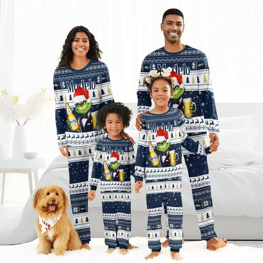 Modelo Grinch Christmas Family Pajamas Set - Flexiquor.com