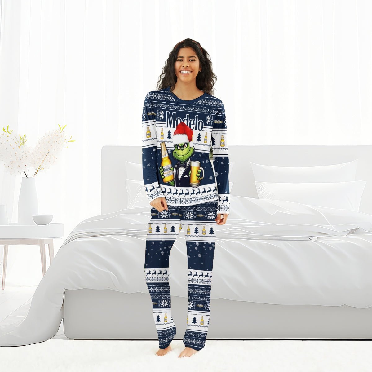 Modelo Grinch Christmas Family Pajamas Set - Flexiquor.com