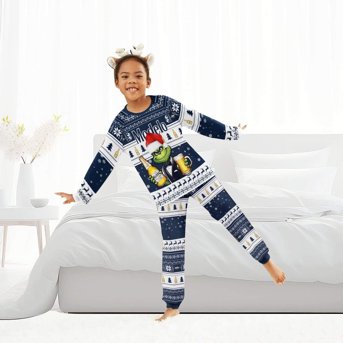 Modelo Grinch Christmas Family Pajamas Set - Flexiquor.com