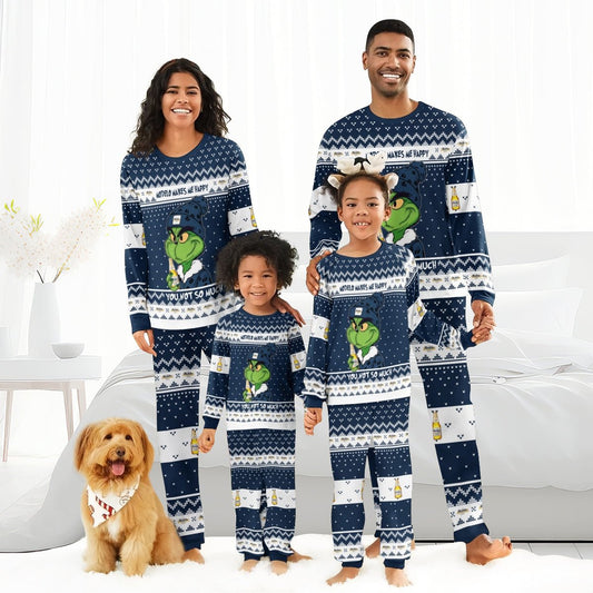 Modelo Make Grinch Happy Family Pajamas Set - Flexiquor.com