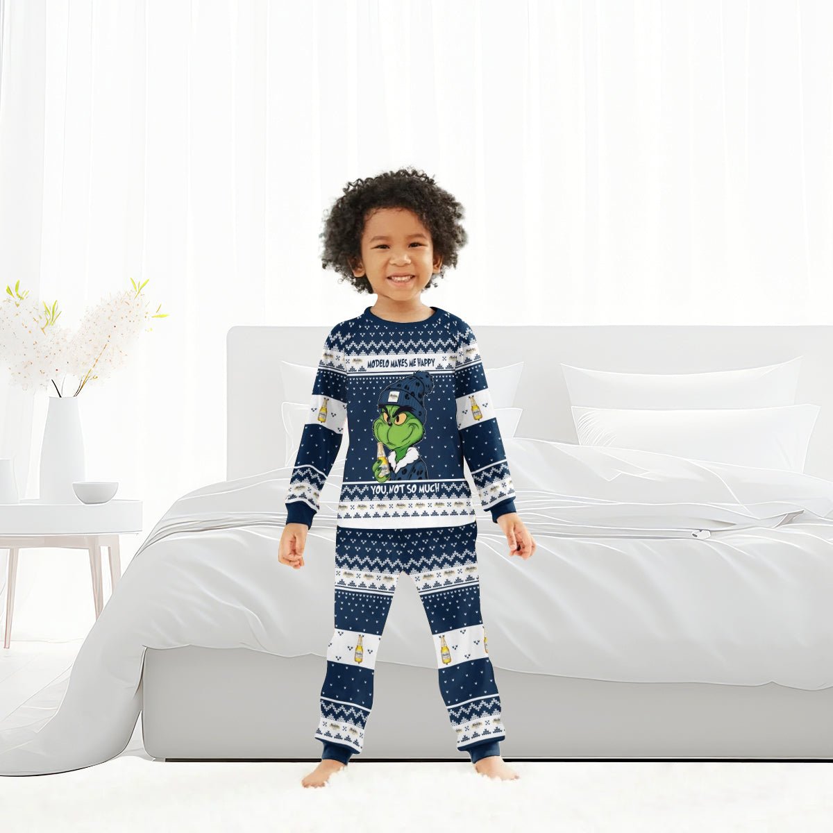 Modelo Make Grinch Happy Family Pajamas Set - Flexiquor.com