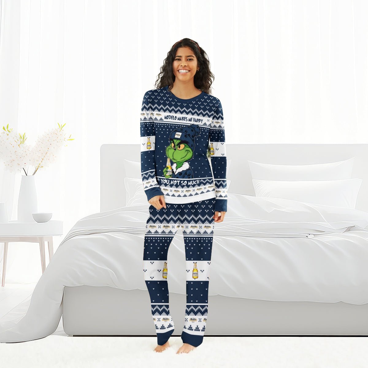 Modelo Make Grinch Happy Family Pajamas Set - Flexiquor.com