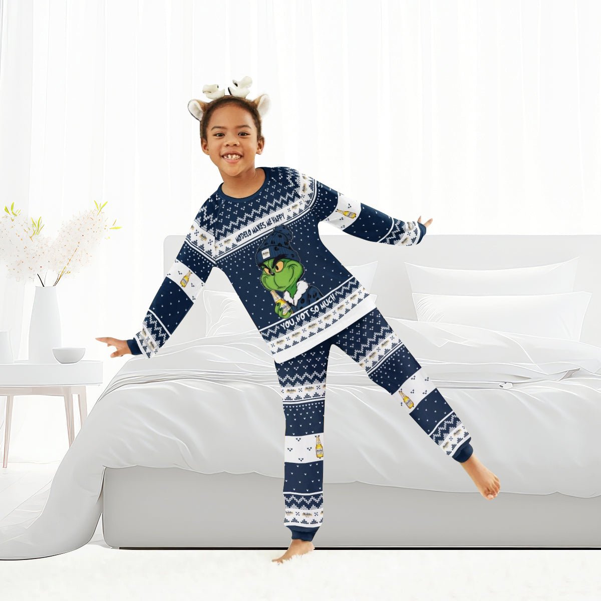 Modelo Make Grinch Happy Family Pajamas Set - Flexiquor.com