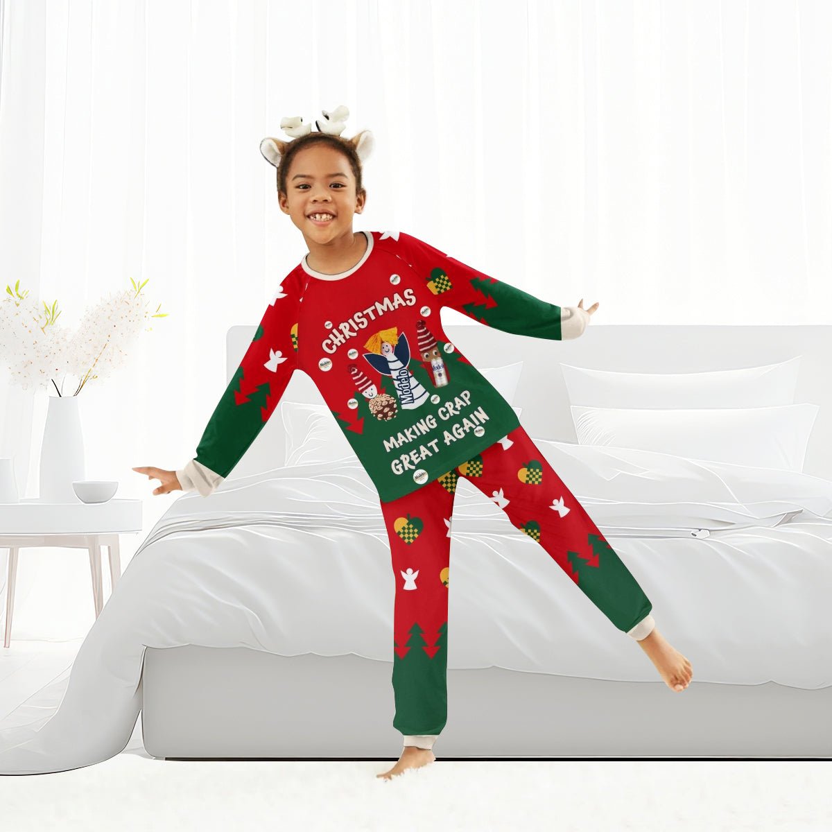Modelo Making Christmas Great Again Family Pajamas Set - Flexiquor.com