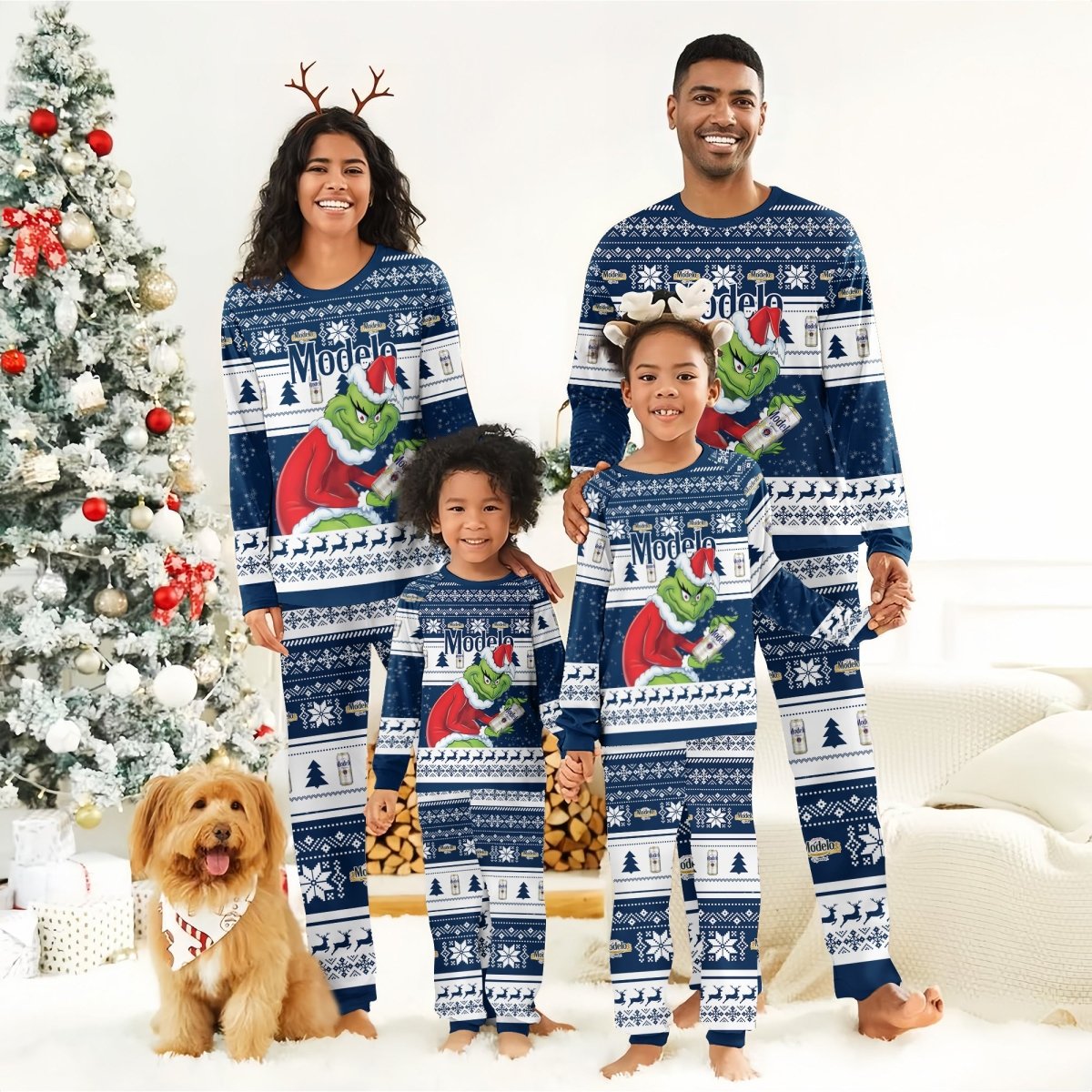 Modelo Santa Grinch Family Pajamas Set - Flexiquor.com