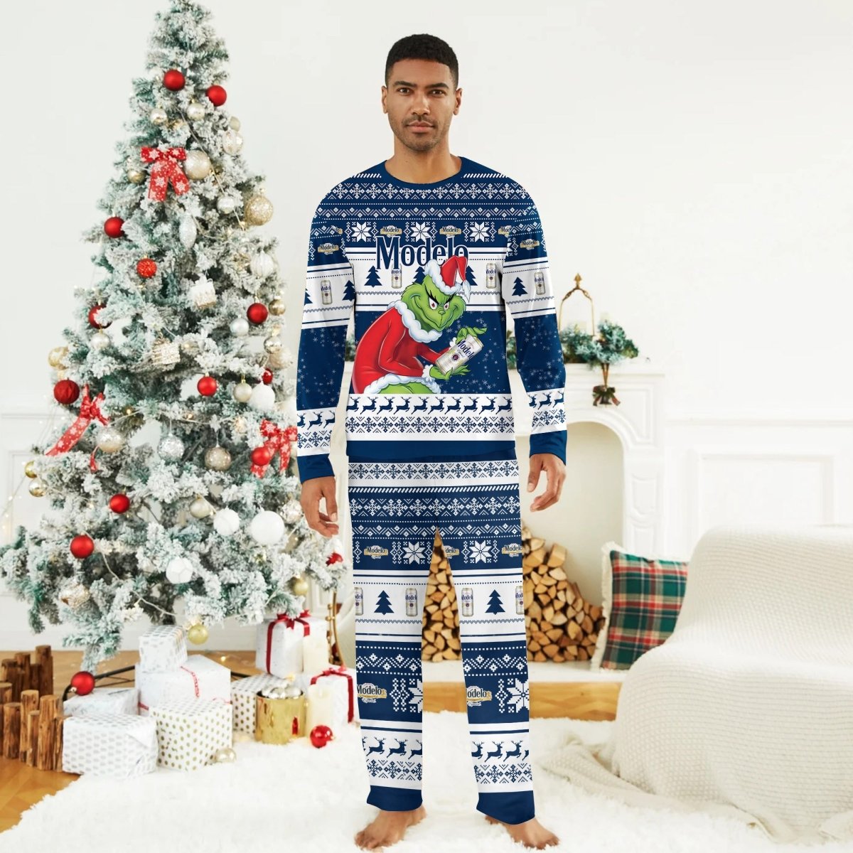 Modelo Santa Grinch Family Pajamas Set - Flexiquor.com