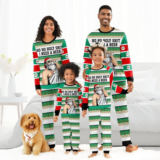 Modelo Santa Need A Beer Family Pajamas Set - Flexiquor.com