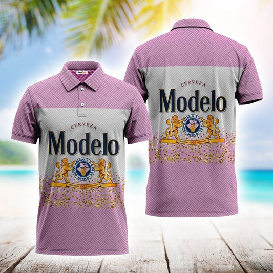 Modelo Series Pink Polo Shirt - Flexiquor.com