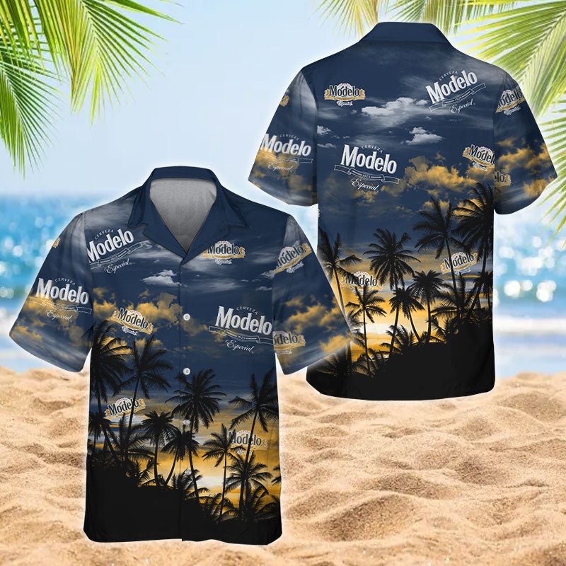 Modelo Sunset Men's Plus Size Hawaiian Shirt - Flexiquor.com