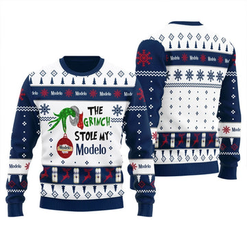 Modelo The Grinch Stole Ugly Sweater - Flexiquor.com