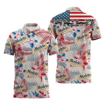 Modelo Tropical Summer Polo Shirt - Flexiquor.com