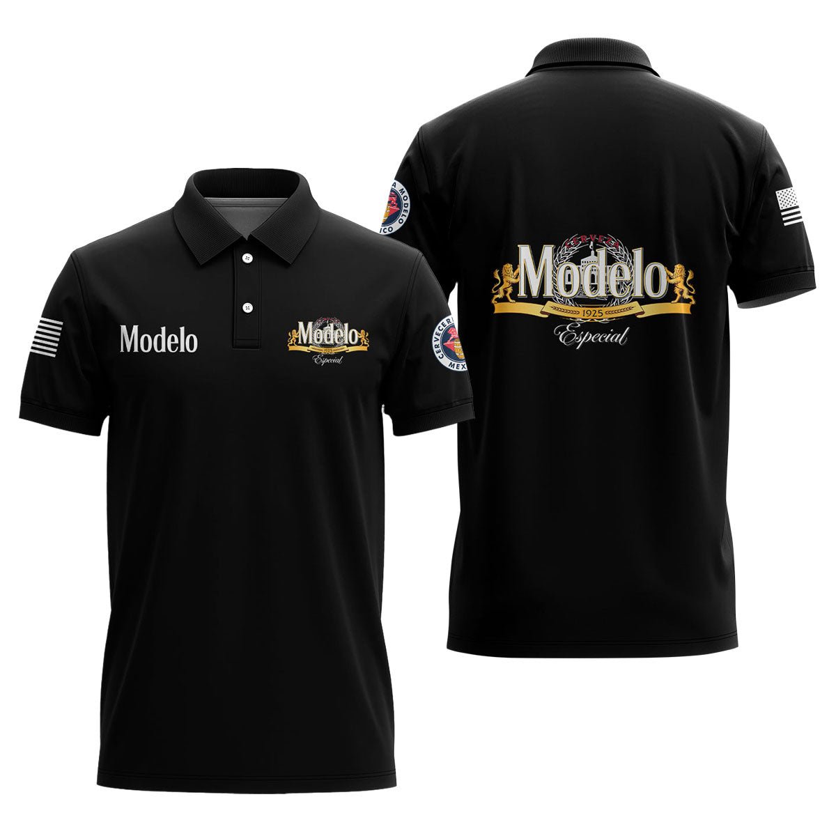 Modelo USA Flag Polo Shirt - Flexiquor.com