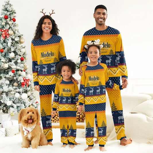 Modelo Winter Reindeer Family Pajamas Set - Flexiquor.com