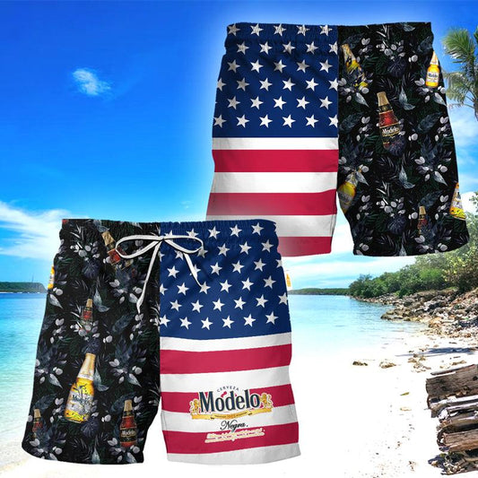 Modelo American Flag Swim Trunks