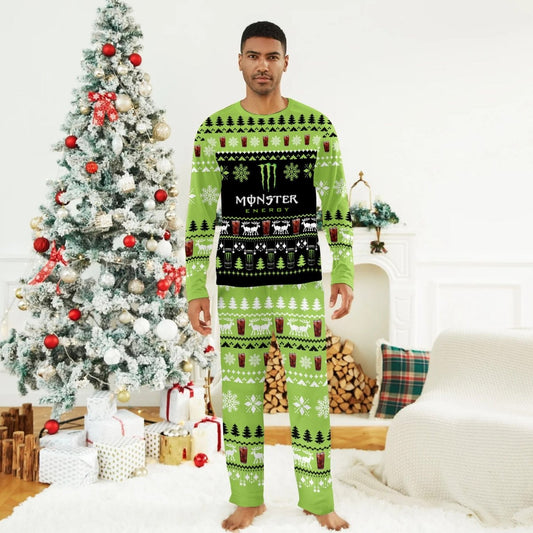 Monster Christmas Scenes Family Pajamas Set - Flexiquor.com