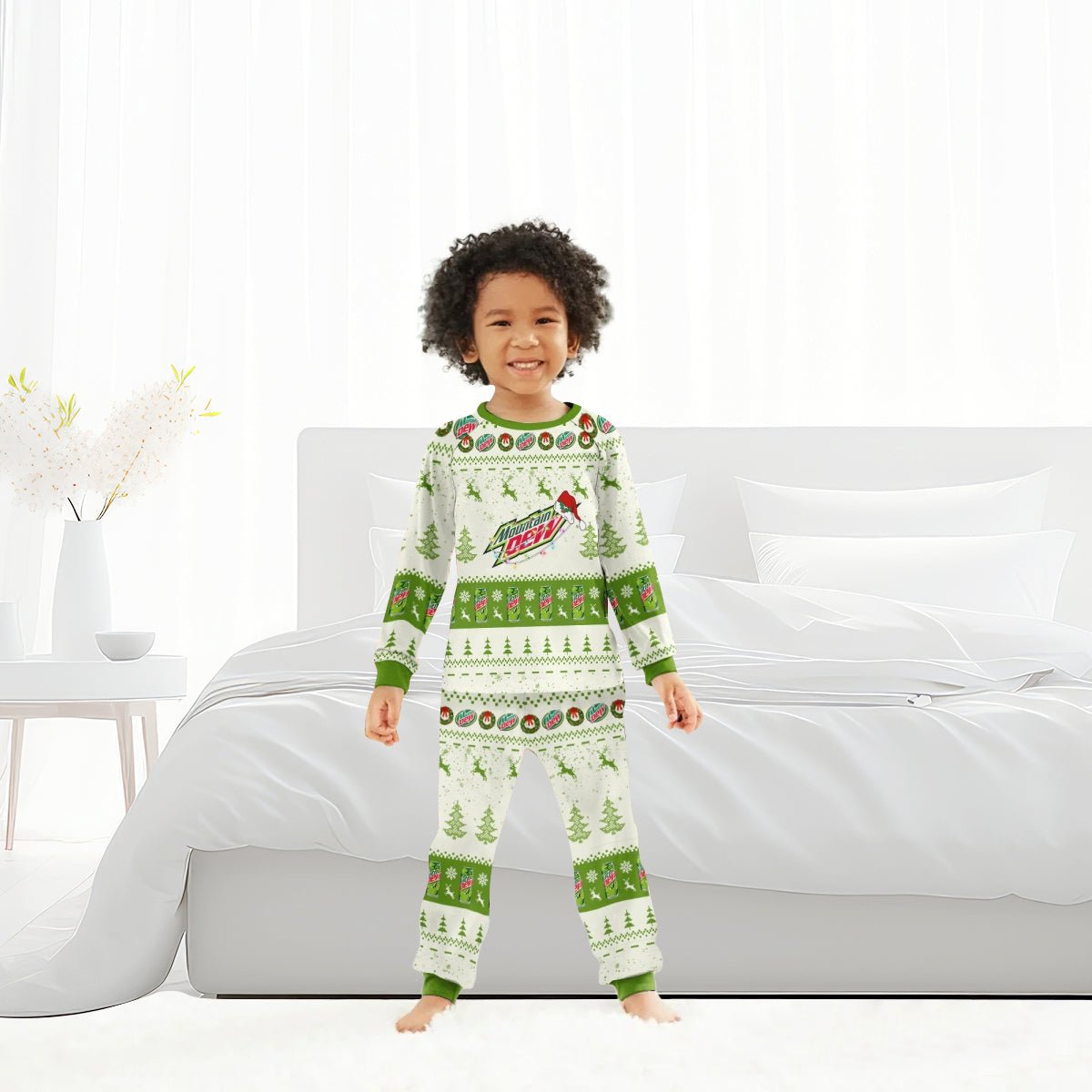 Mountain Dew Christmas Reindeer Family Pajamas Set - Flexiquor.com