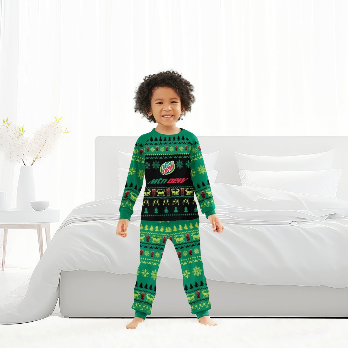Mountain Dew Christmas Scenes Family Pajamas Set - Flexiquor.com