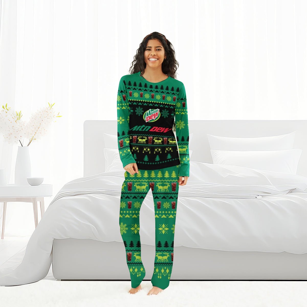 Mountain Dew Christmas Scenes Family Pajamas Set - Flexiquor.com