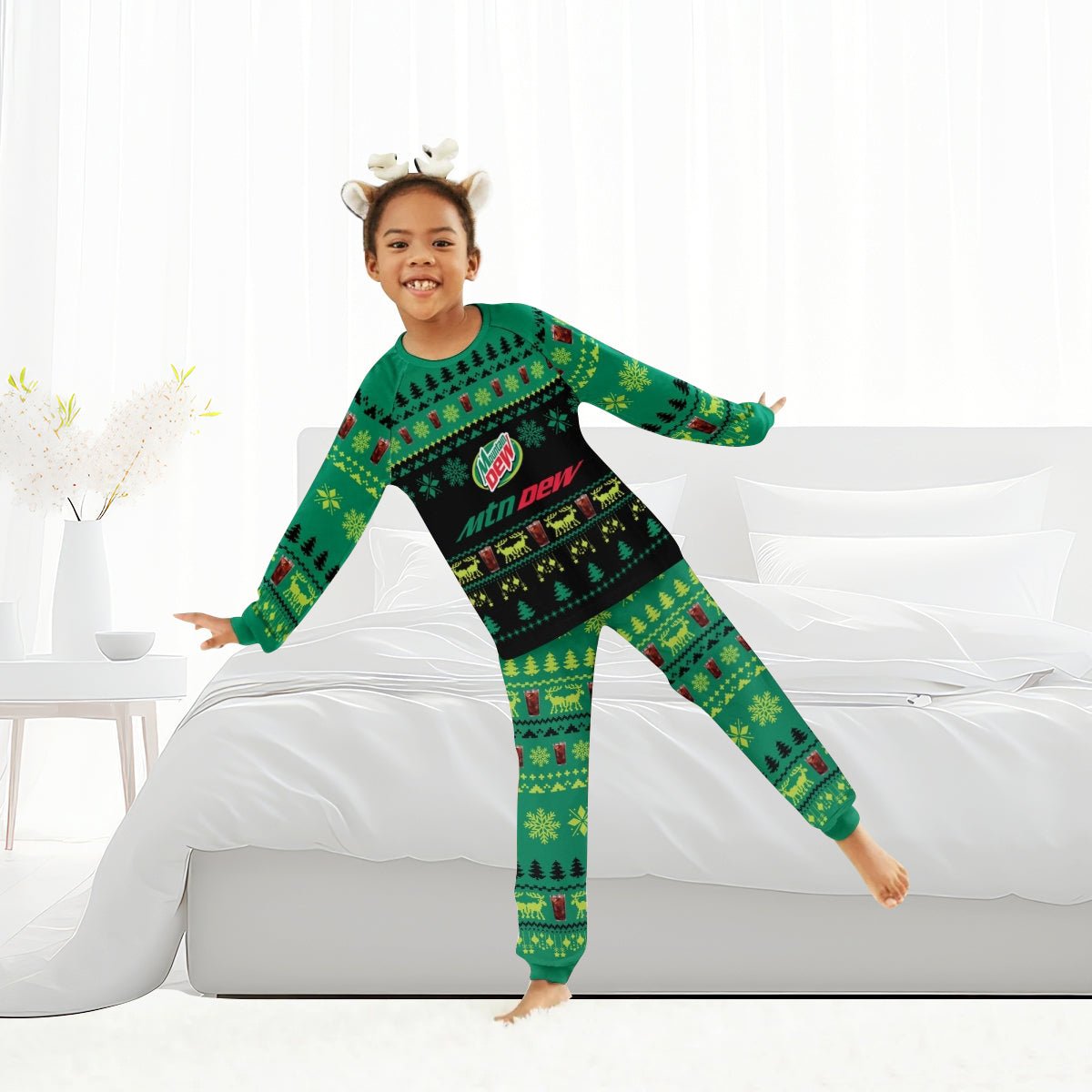Mountain Dew Christmas Scenes Family Pajamas Set - Flexiquor.com