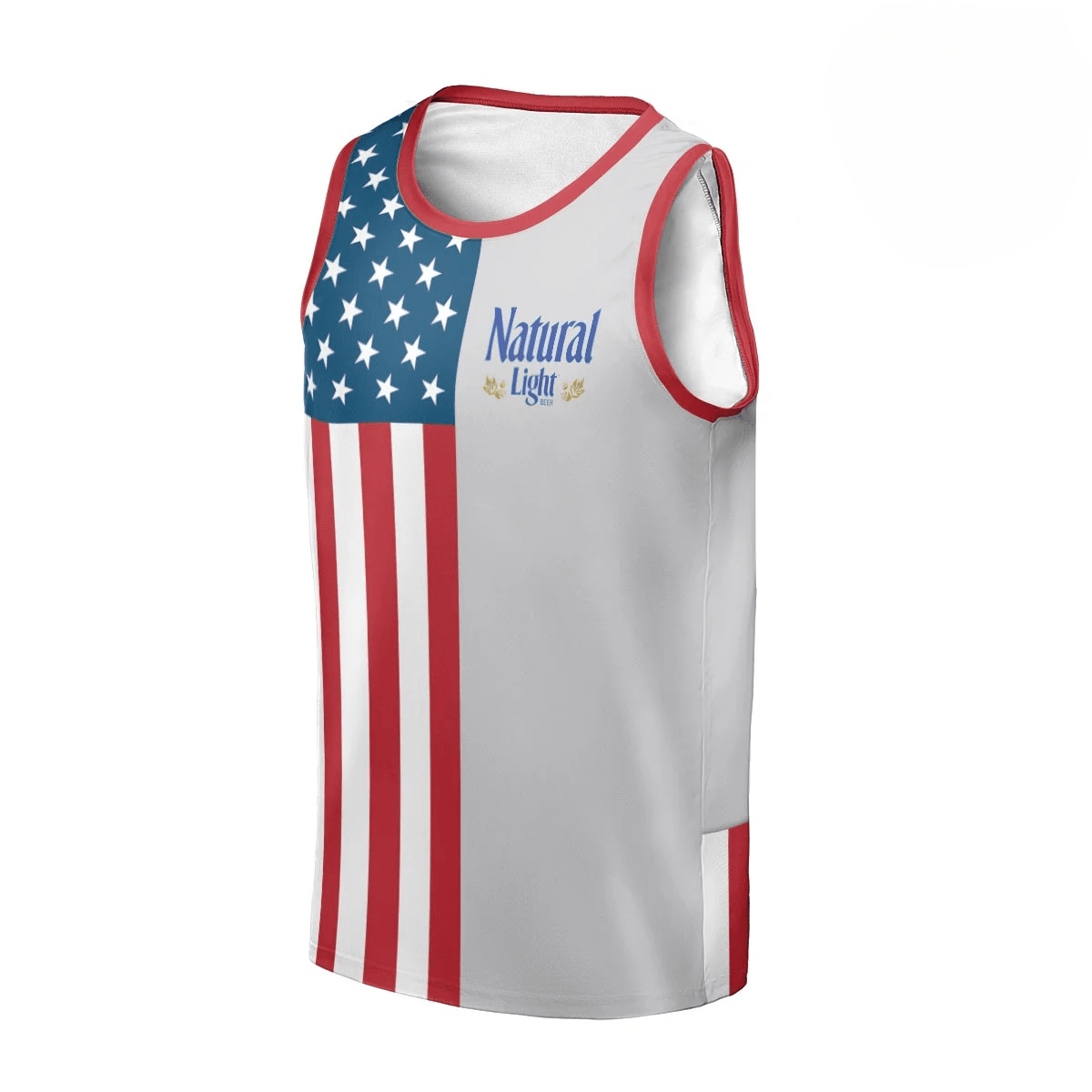 Natural Light American Flag Men's Tank Top - Flexiquor.com