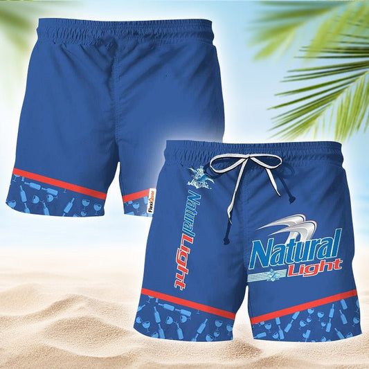 Natural Light Glass Bottle Dot Swim Trunks - Flexiquor.com