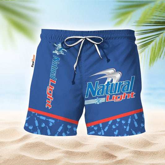 Natural Light Glass Bottle Dot Swim Trunks - Flexiquor.com