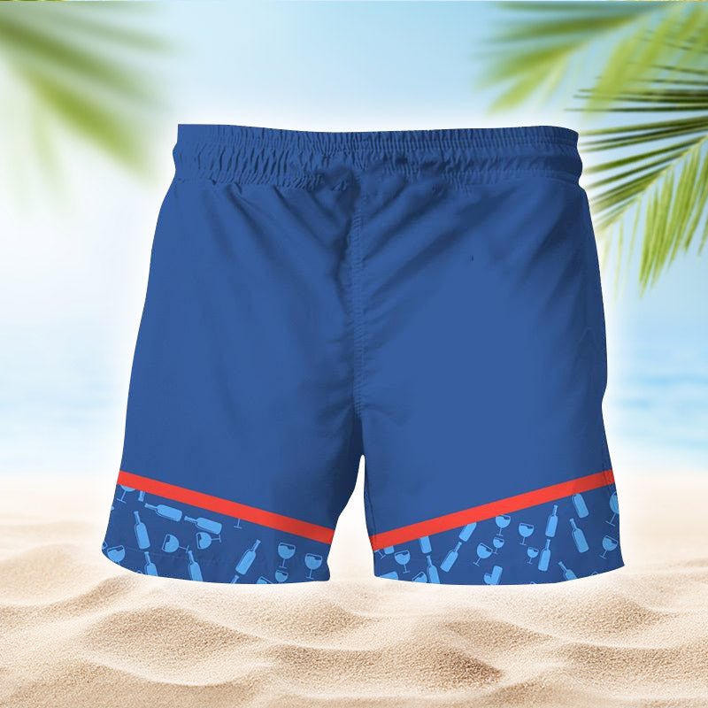 Natural Light Glass Bottle Dot Swim Trunks - Flexiquor.com