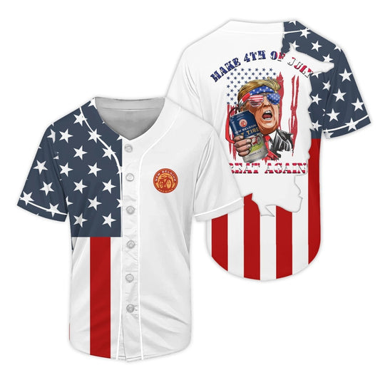 New Belgium Donald Trump Independence Day Baseball Jersey - Flexiquor.com