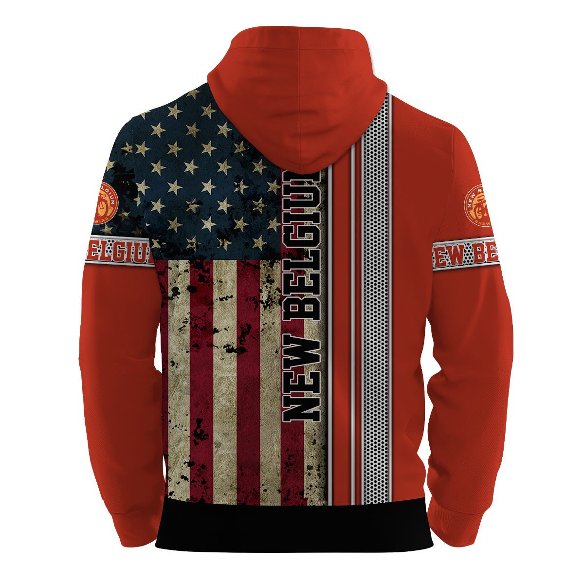New Belgium Stainless Steel American Flag Hoodie & Zip Hoodie - Flexiquor.com