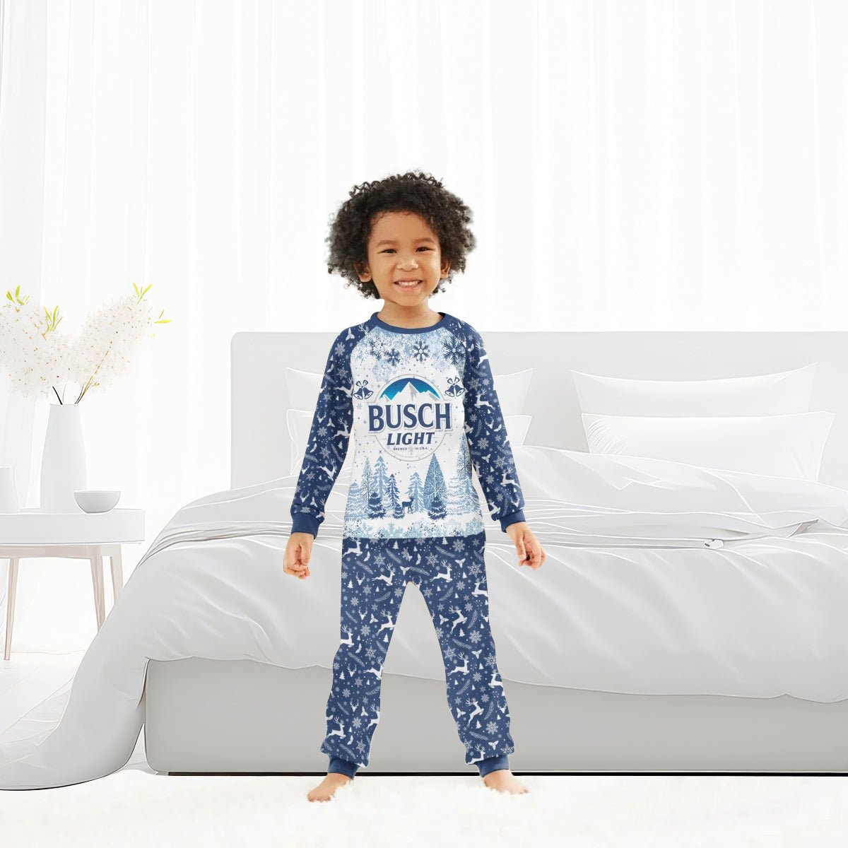 Original Busch Light Winter Christmas Family Pajamas Set - Flexiquor.com