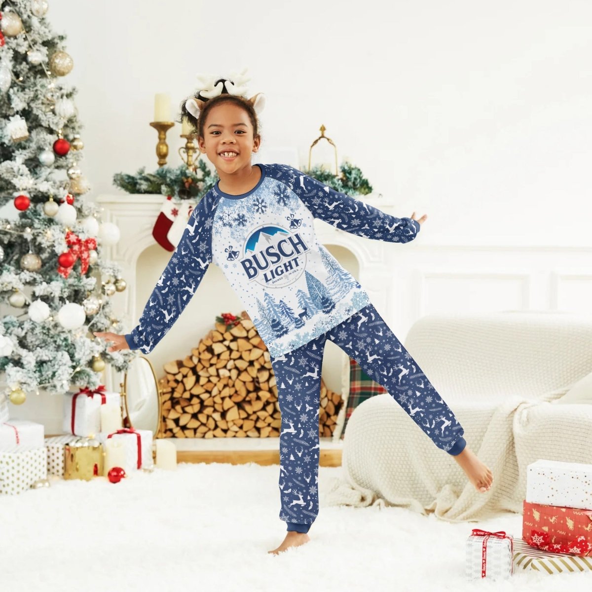 Original Busch Light Winter Christmas Family Pajamas Set - Flexiquor.com