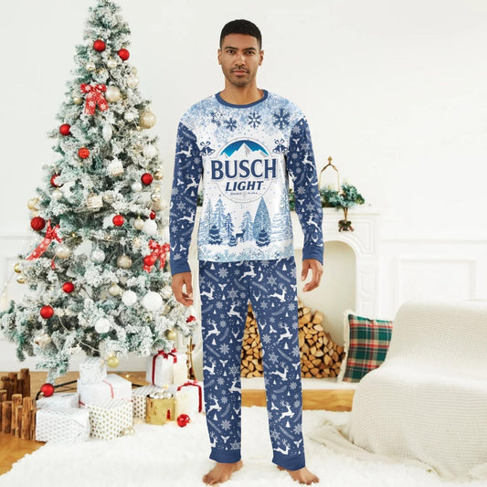 Original Busch Light Winter Christmas Family Pajamas Set - Flexiquor.com