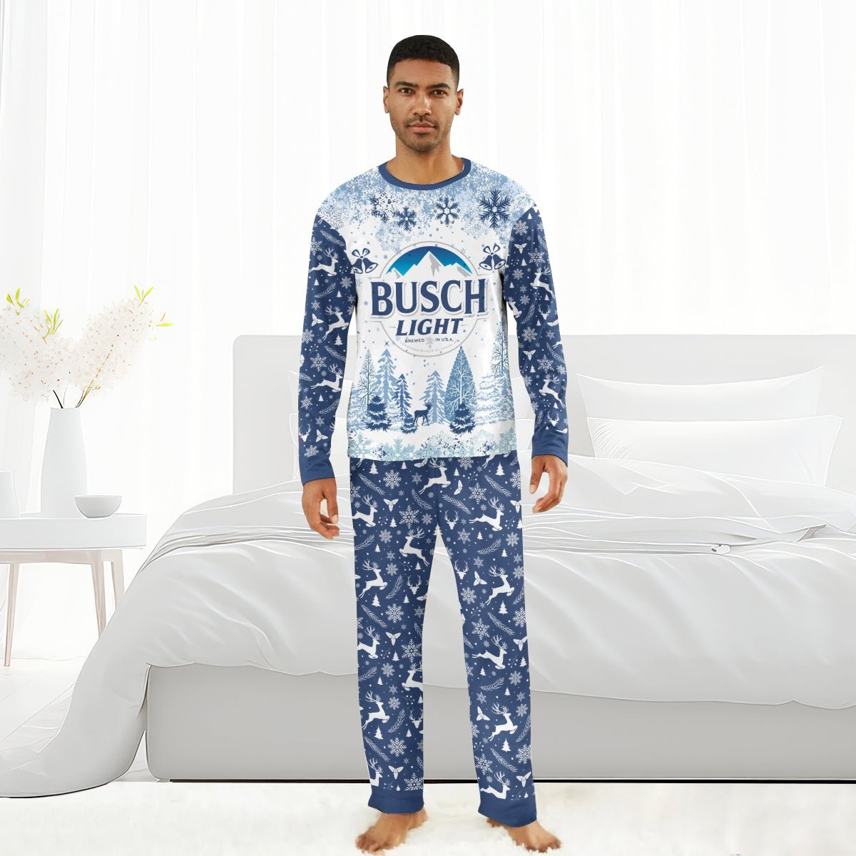 Original Busch Light Winter Christmas Family Pajamas Set - Flexiquor.com