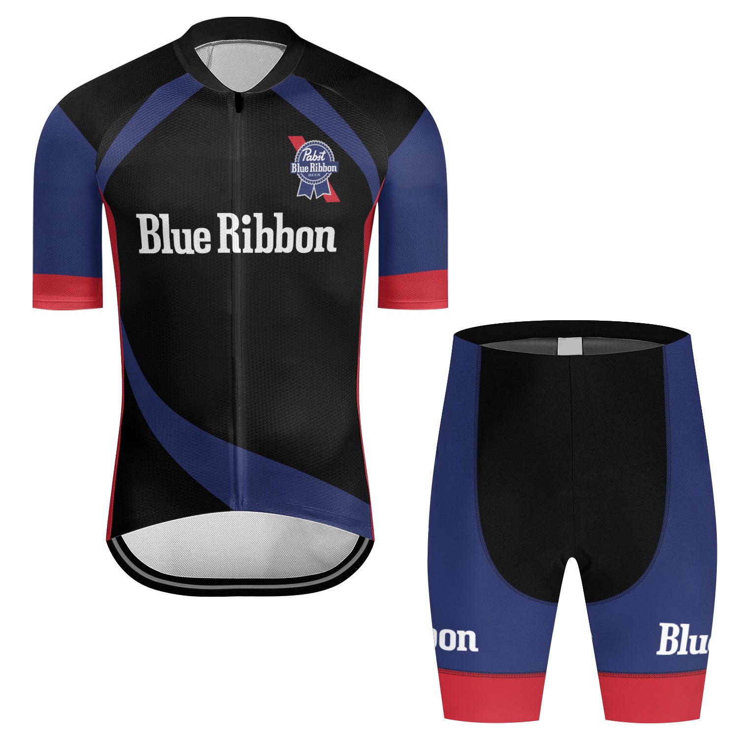 Pabst Blue Ribbon 1844 Men's Cycling Jersey Set - Flexiquor.com