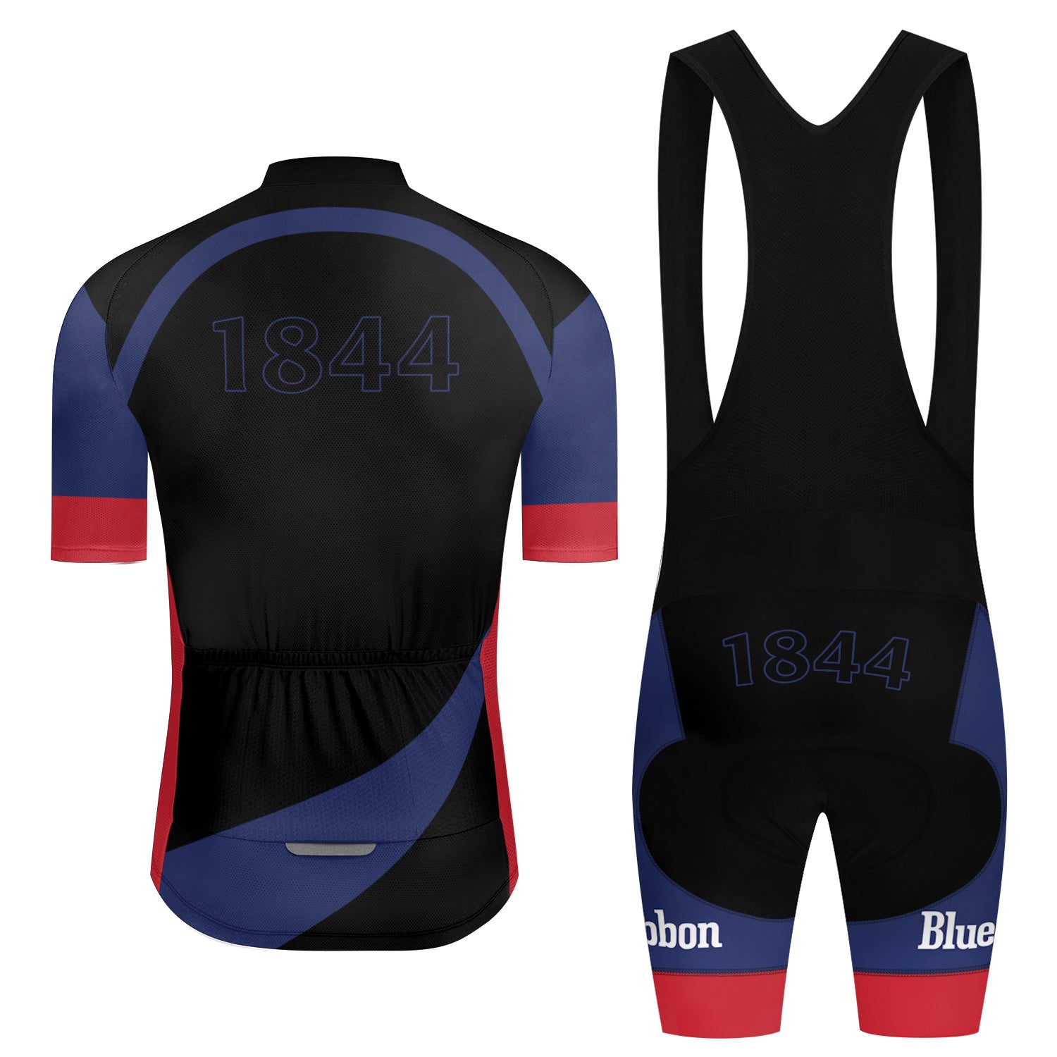 Pabst Blue Ribbon 1844 Men's Cycling Jersey Set - Flexiquor.com