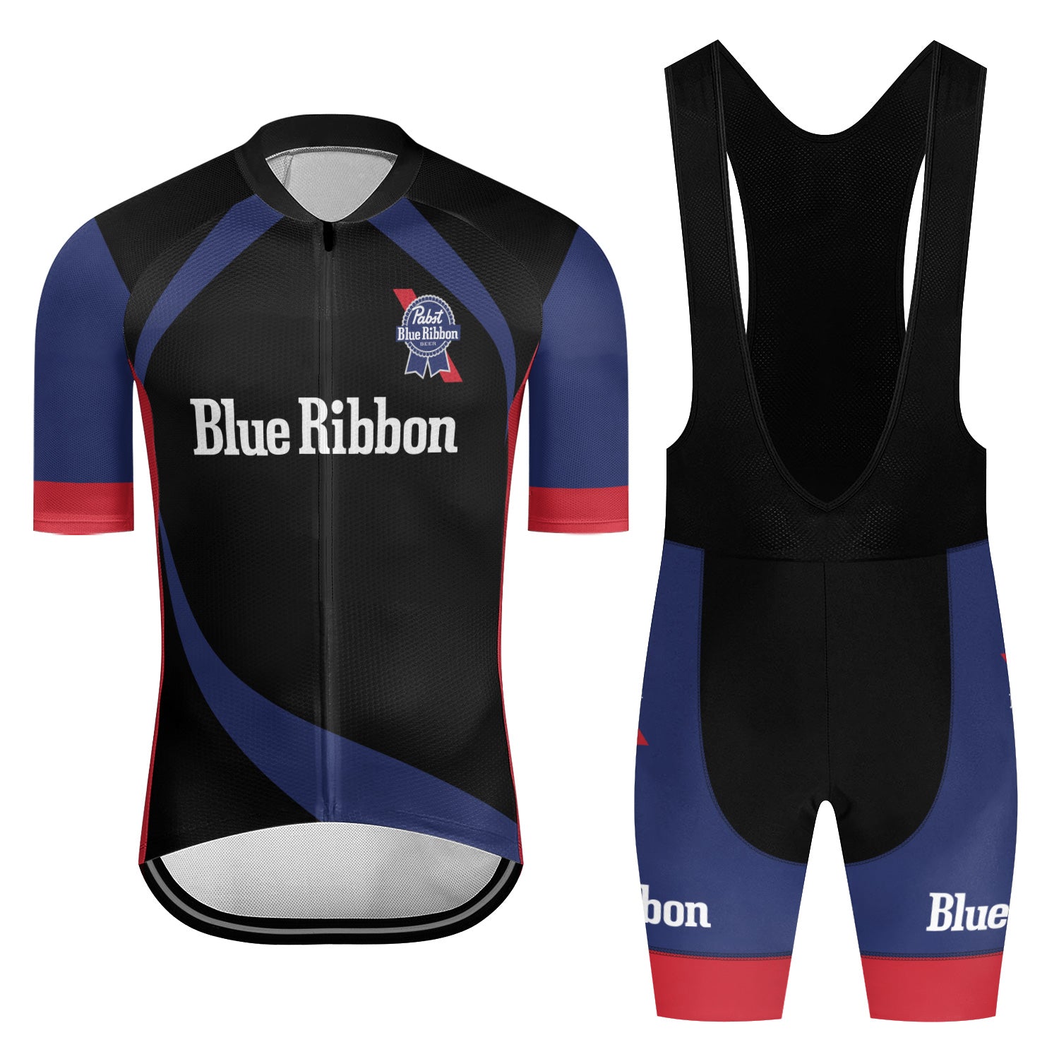 Pabst Blue Ribbon 1844 Men's Cycling Jersey Set - Flexiquor.com