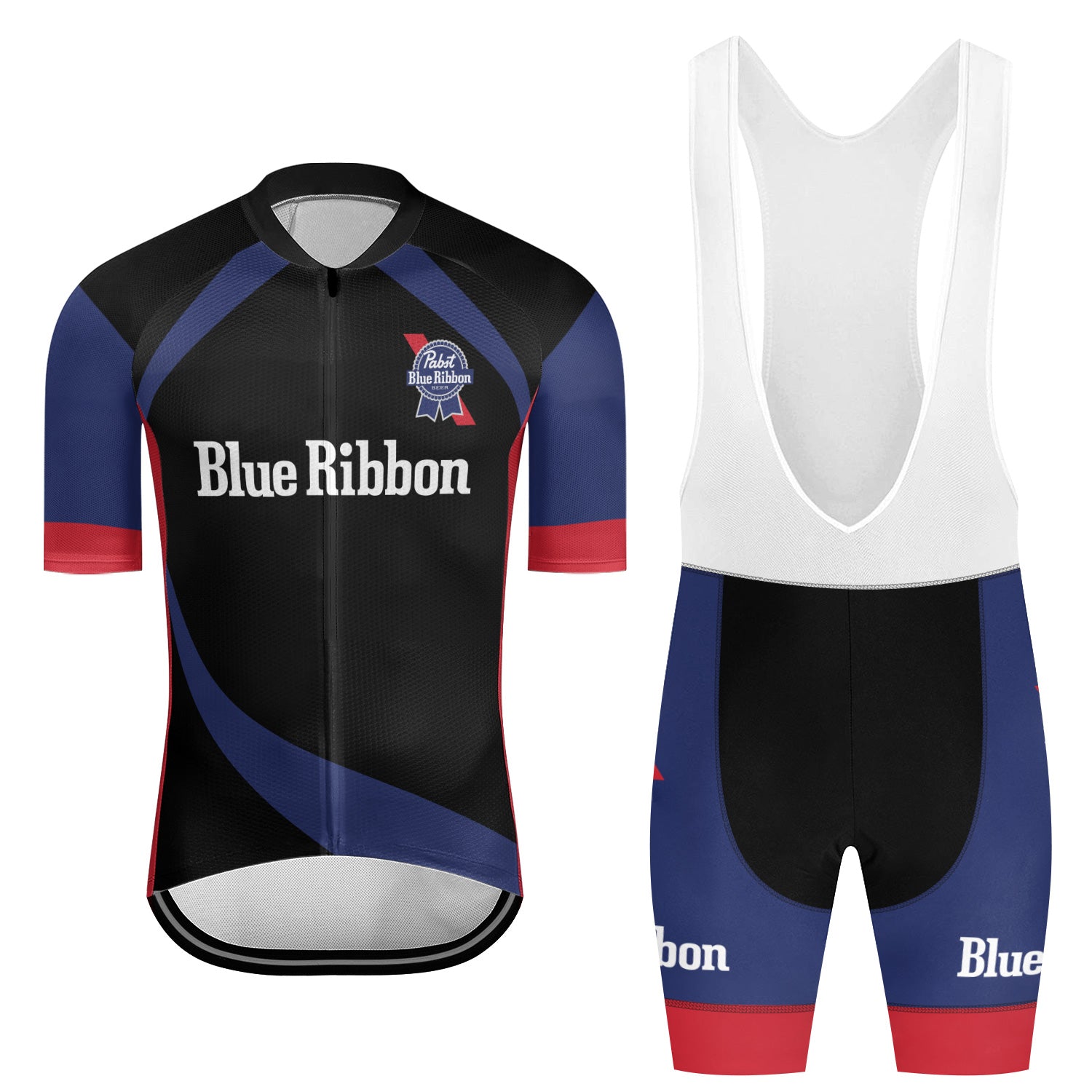 Pabst Blue Ribbon 1844 Men's Cycling Jersey Set - Flexiquor.com