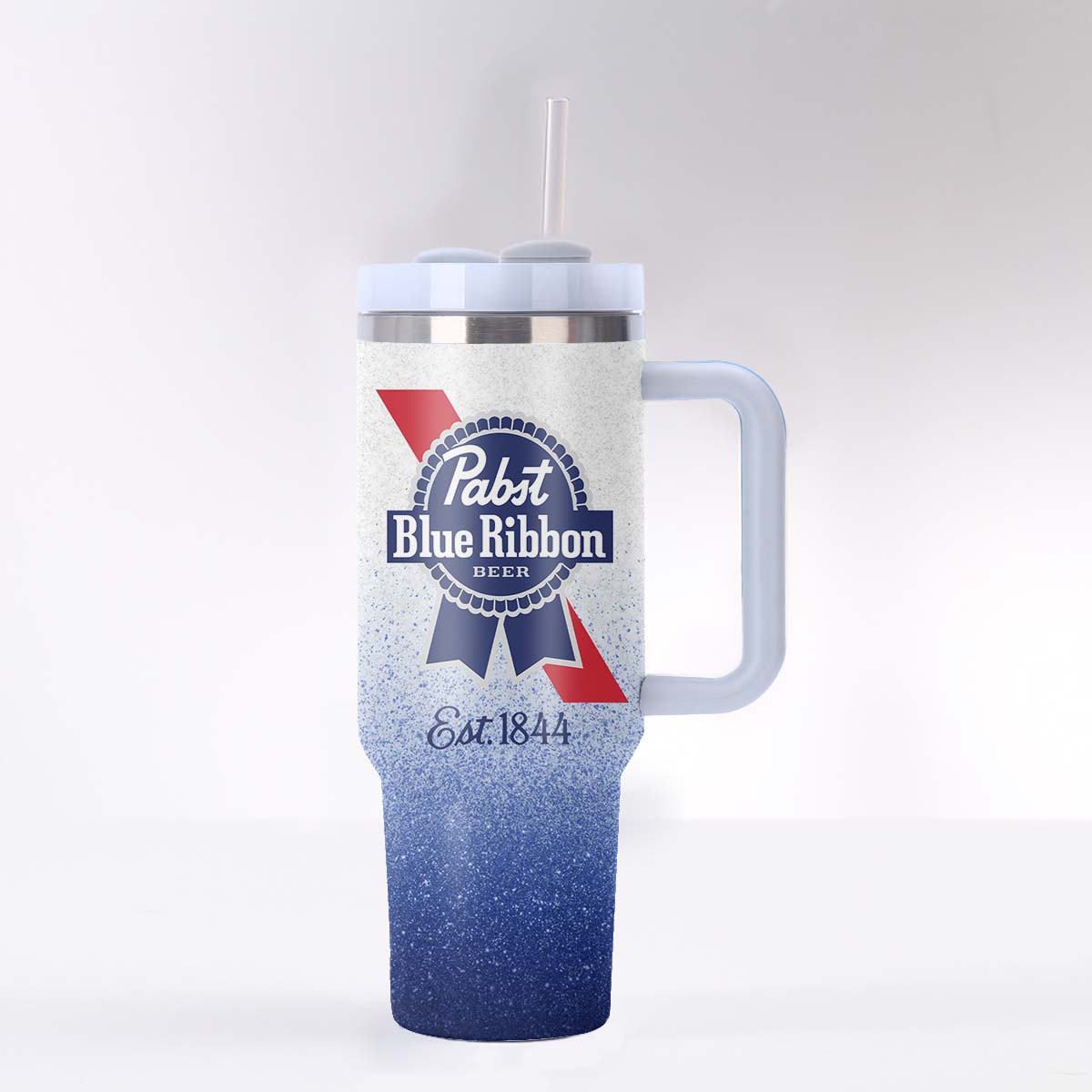 Pabst Blue Ribbon Cat In The Hat Tumbler With Handle - Flexiquor.com