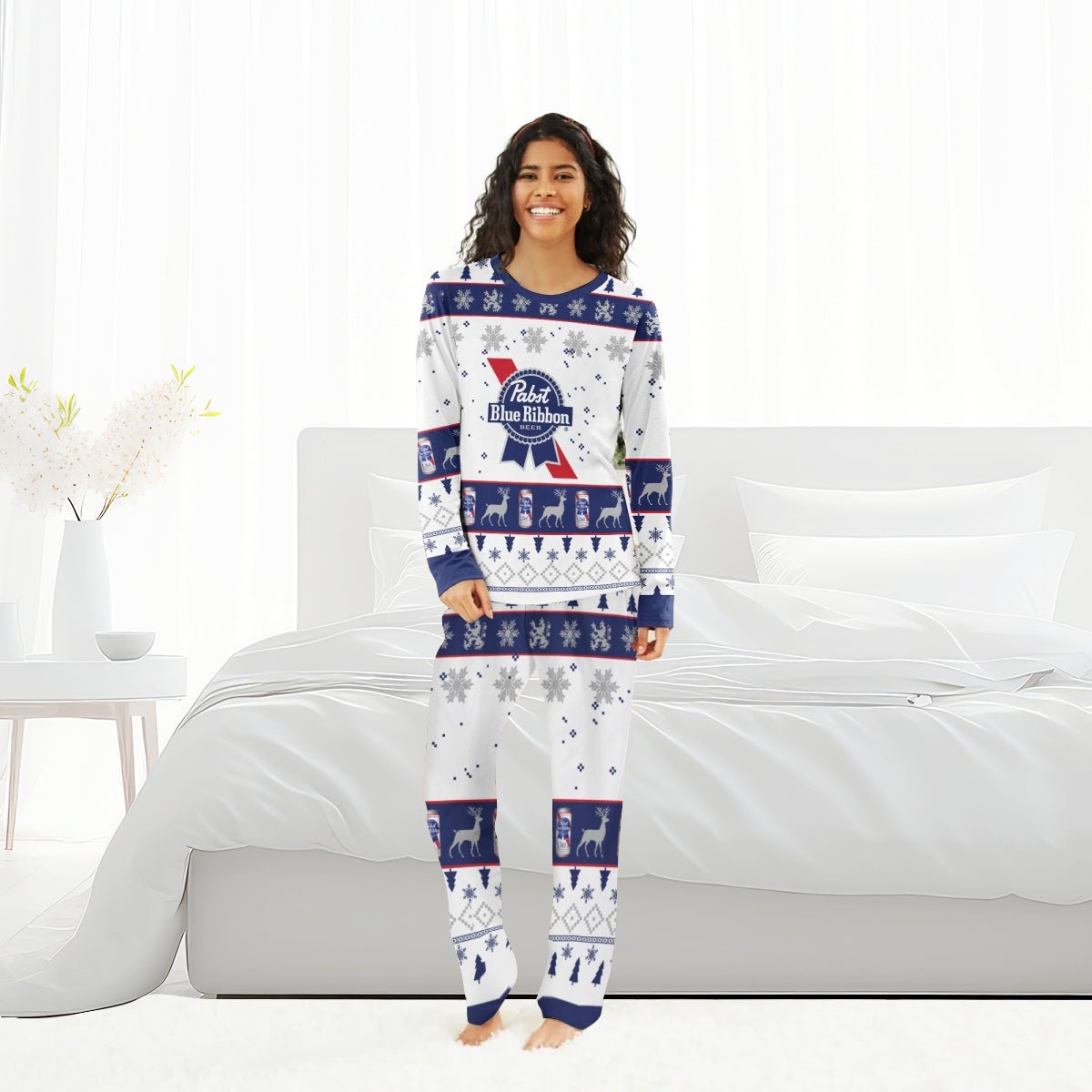 Pabst Blue Ribbon Christmas Family Pajamas Set - Flexiquor.com