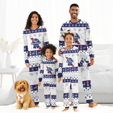 Pabst Blue Ribbon Christmas Family Pajamas Set - Flexiquor.com