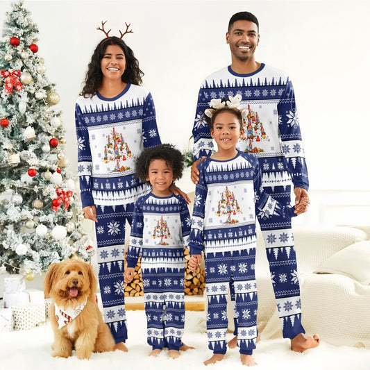 Pabst Blue Ribbon Christmas Tree Family Pajamas Set - Flexiquor.com