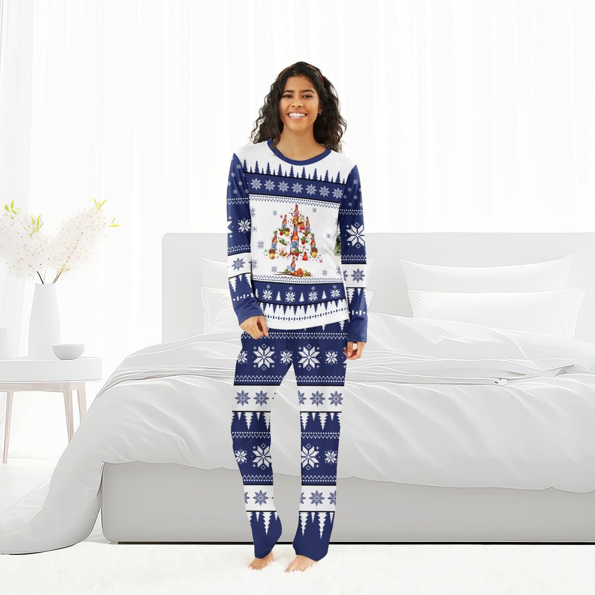 Pabst Blue Ribbon Christmas Tree Family Pajamas Set - Flexiquor.com