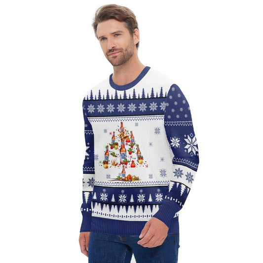 Pabst Blue Ribbon Christmas Tree Ugly Sweater - Flexiquor.com